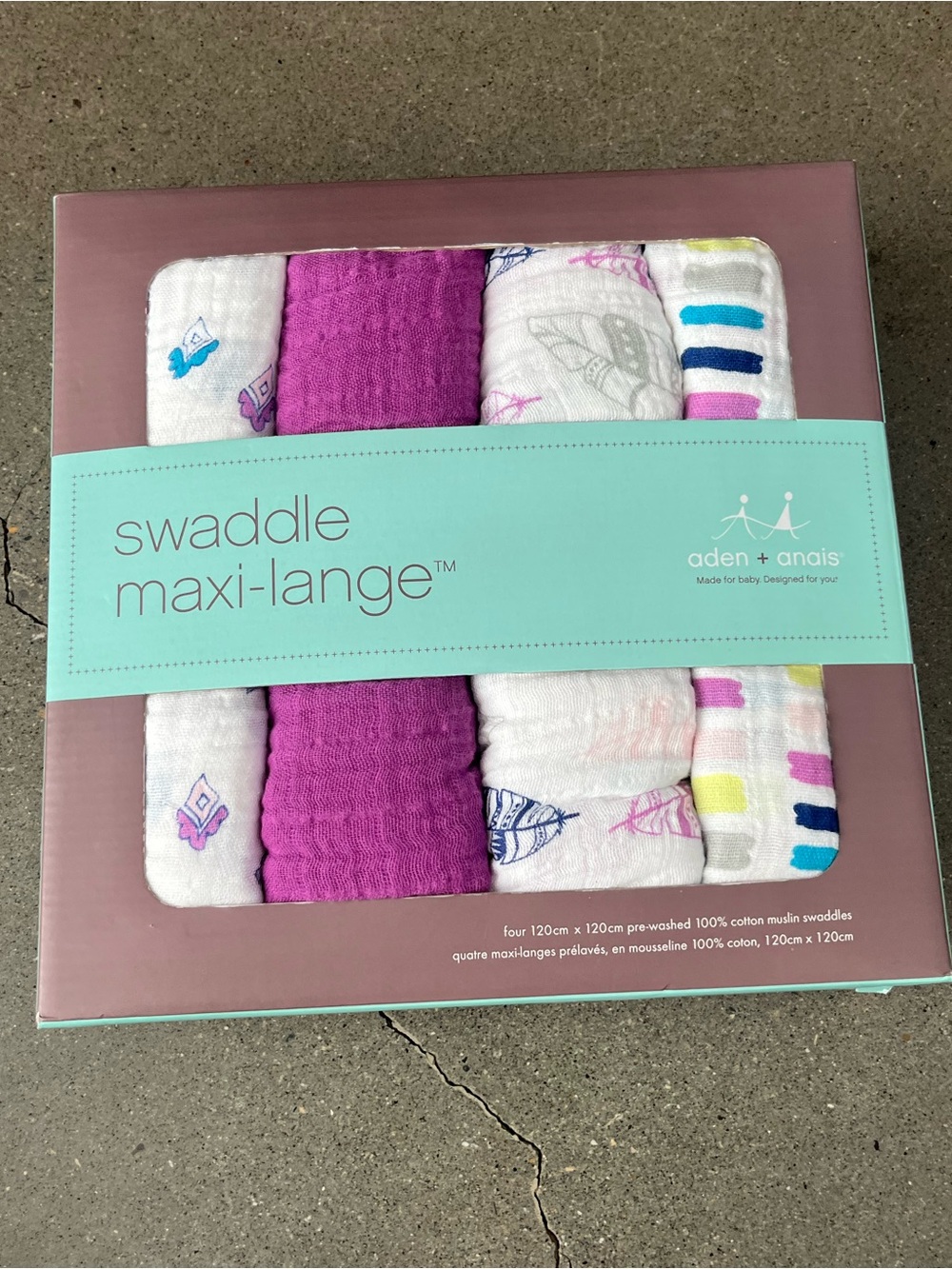 NEW Aden & Anais Muslim Swaddles - 4 Pack